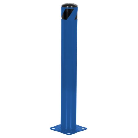 VESTIL STEEL PIPE SAFETY BOLLARD 36"X4.5" BLUE BOL-36-4.5-BU